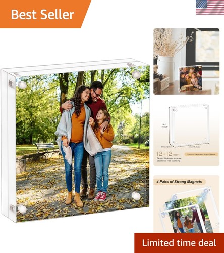 7x7 acrylic floating frame - floating,