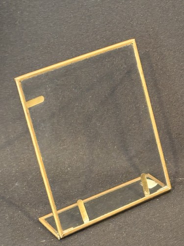 Vtg brass glass - brass, floating