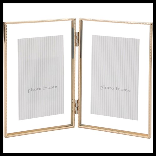 Gold double floating picture - gold,