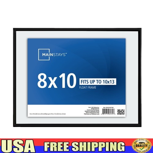 Black floating picture frame - black,